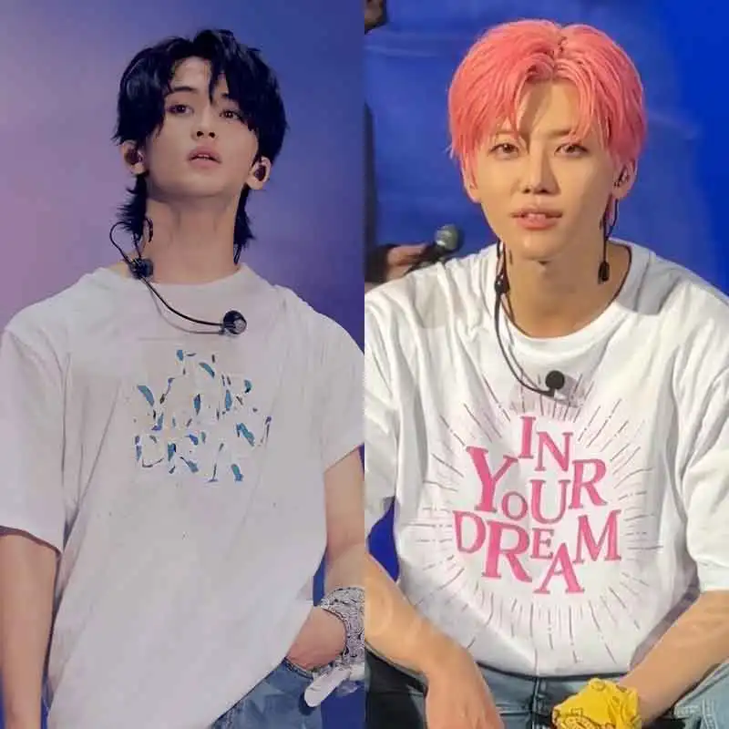 Nct Dream Seoul Encore Concert The Dream Show2 Around The Same Men\'s And Women\'s Cotton Short-Sleeved T-Shirt Star Clothes