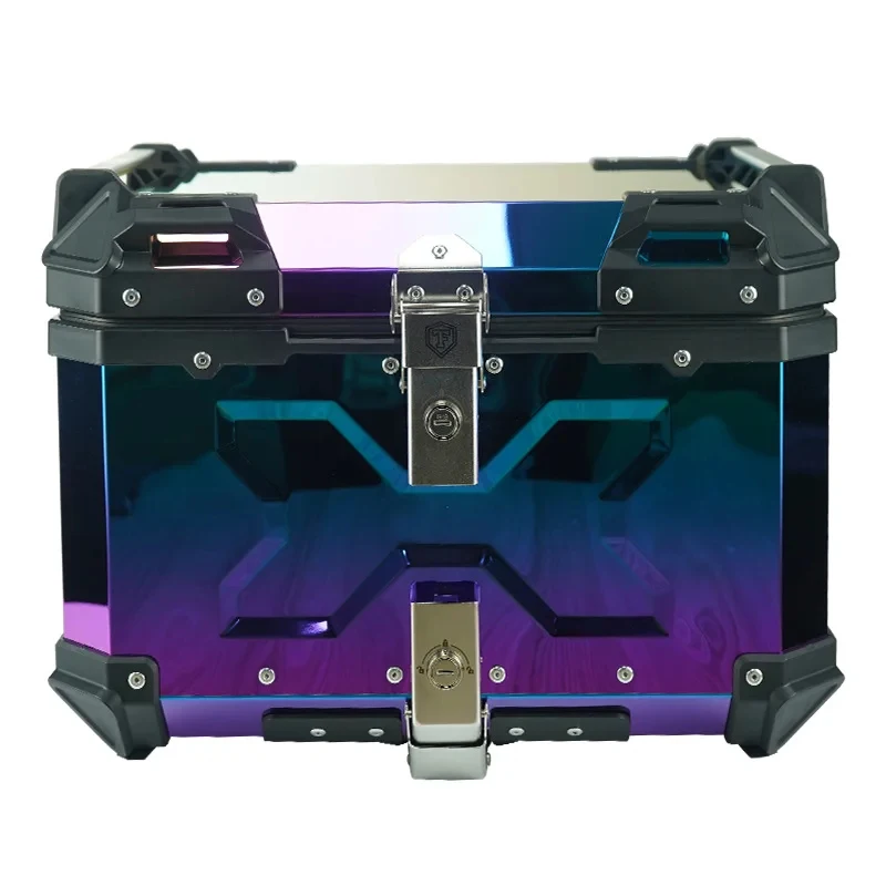 Aluminum Motorcycle Top Box Waterproof Luggage Tail Case Heavy Duty for Scooter Electric Bike