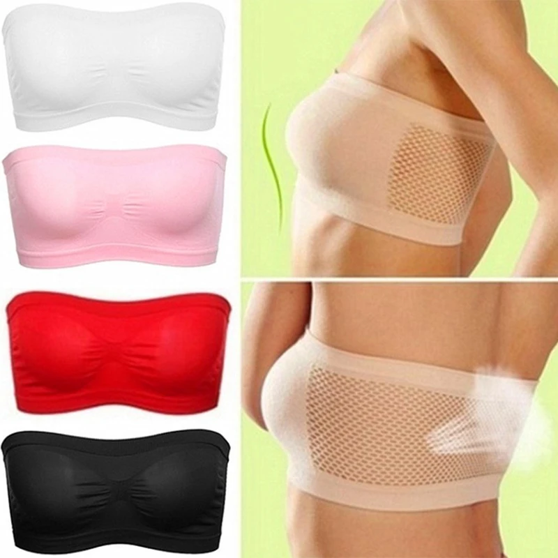 Women\'s Sexy Strapless Bra Invisible Push Up Bras Underwear Seamless Solid Color Without Strap Bralette Lingerie Bras Bra Female