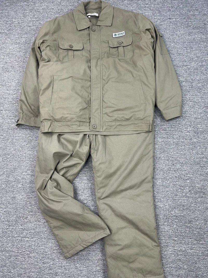 

Thiened Cotton Workwear Jaet And Pants Set Removable Inner Cotton Warm Casual Loose Fit Long Sve Suit for Youth