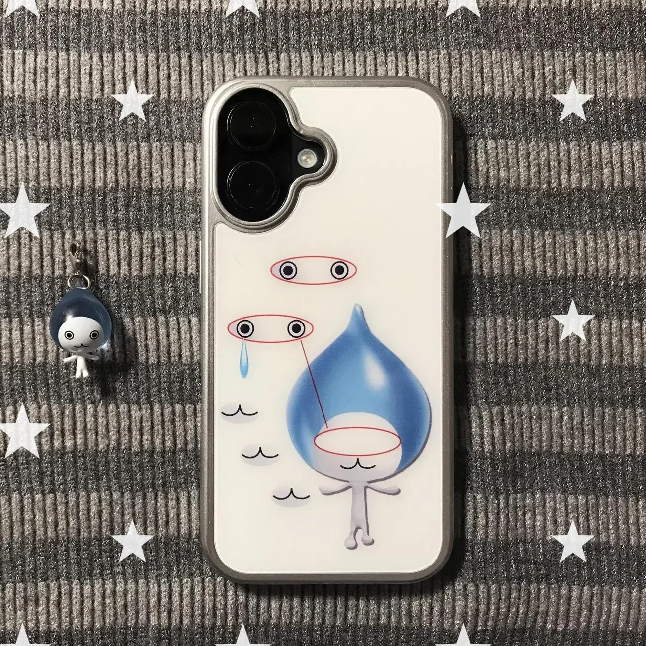 Japanese Cartoon Ancient Water Drop Lord Cute Drip Glue Kawaii Phone Case For Samsung S 23 24 25 26 FE ULTRA EDGE PLUS Y2K Cover