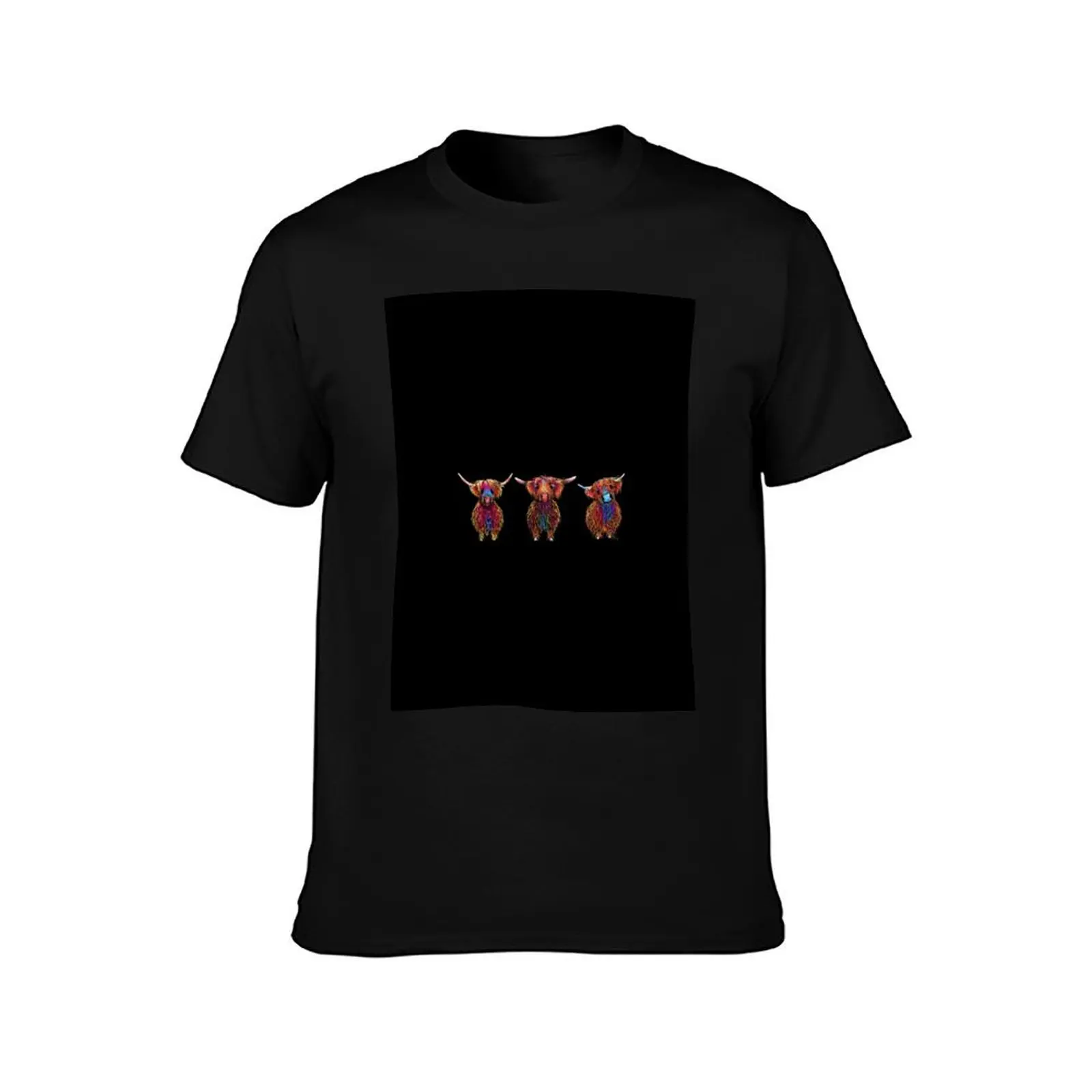 HiGHLaND CoW PRiNT SCoTTiSH ' TeaM SCoTLaND ' BY SHiRLeY MacARTHuR T-Shirt man t shirt cotton high quality T-Shirt