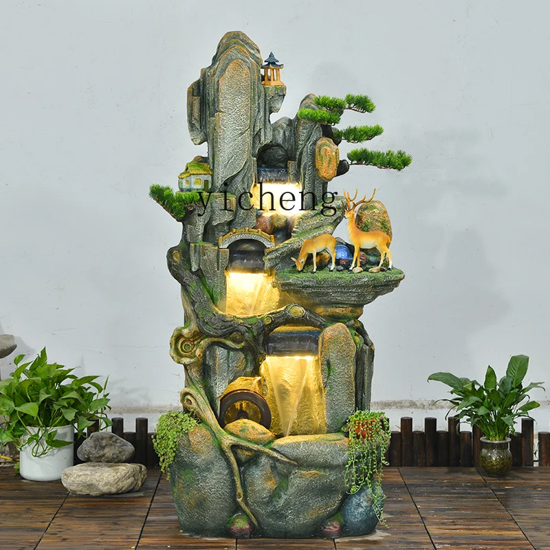 

TWR rockery flowing water fountain living room balcony landscape humidifier feng shui wheel decorative ornament