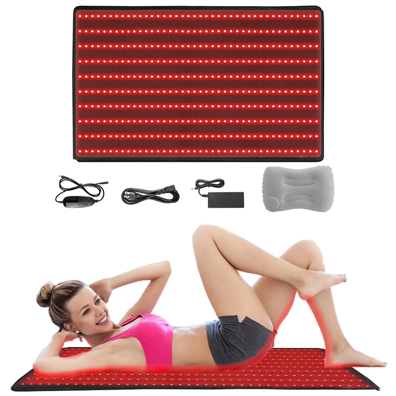 

660nm&850nm Near Infrared Mat Red Light Therapy Large Pad 400pcs LED Heat Belt for Whole Full Body Home Health Relaxation Device