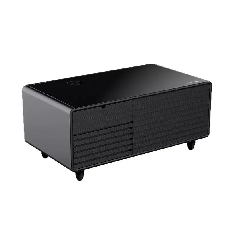 2024 New Design Smart Coffee Table with 93L Drawer Refrigerator Wireless USB Charging Port