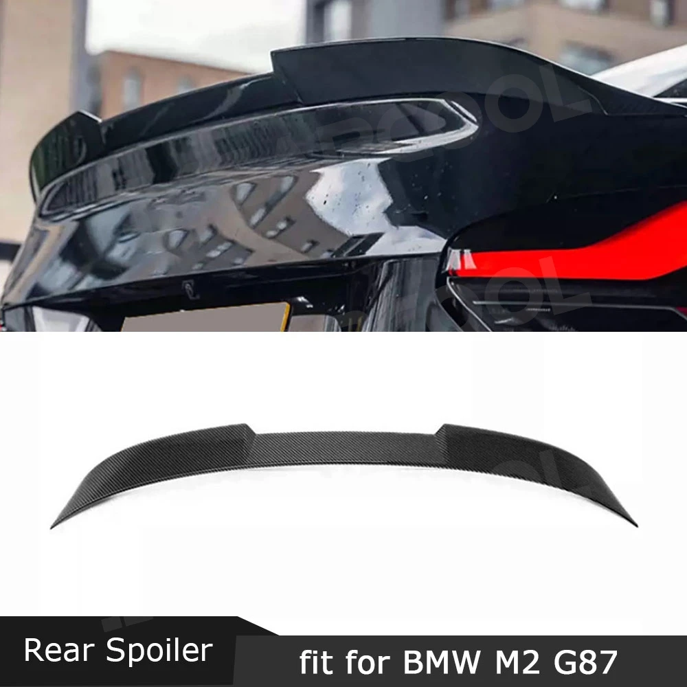 JMCARCOOL ألياف الكربون الخلفي الجذع المفسد بطة الجناح الكسوة لسيارات BMW 2 سلسلة G87 M2 2023 + سيارة الخلفي سبويلر الجناح الجسم أطقم #1