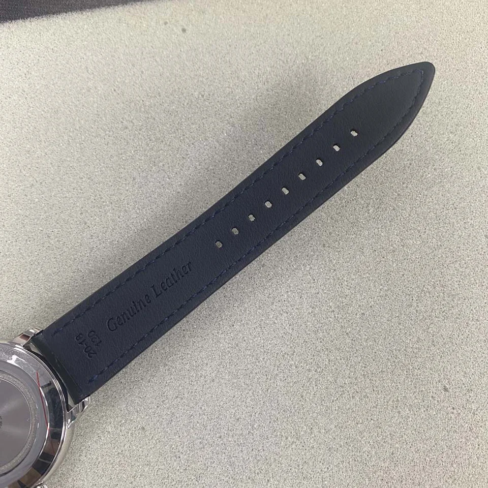 Men's Watch with Japanese Miyota 9015 Mechanical Movement Leather Strap 40mm Polished Stainless Steel Case Women's Wristwatch