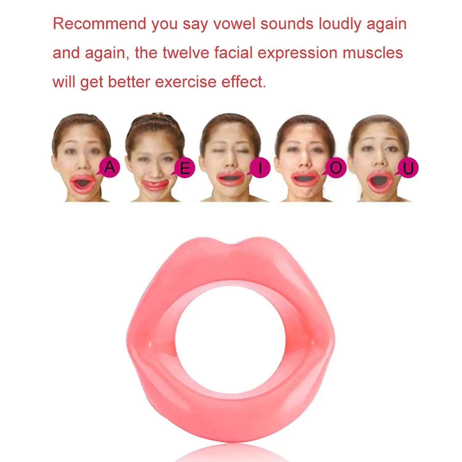 1 PC Silicone Face Slimmer Mouth Muscle Tightener ​Lips Massage Anti Wrinkle Exerciser Face Lift Lip Exercise Trainer Anti Aging