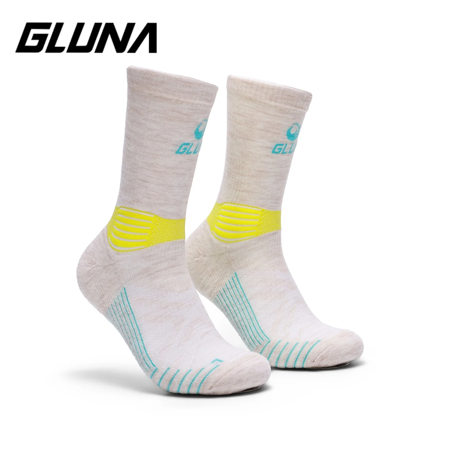 GLUNA Sports Socks for Hiking Running Moisture Absorption Fast Drying Breathable Odor proof Men's and Women's Same Socks