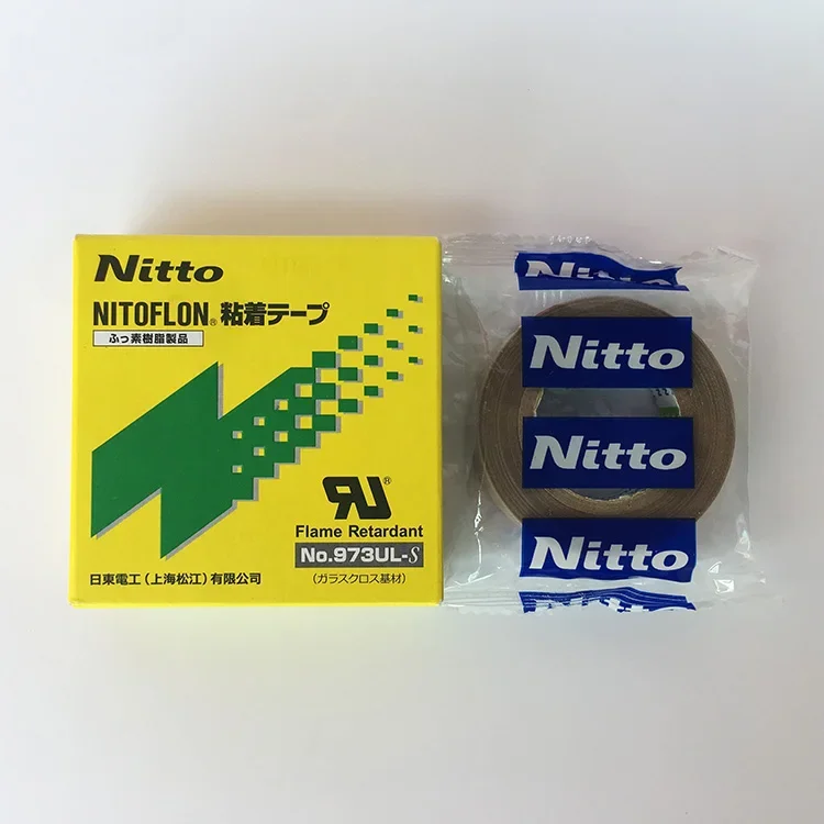 

8 pcs High temperature resistant adhesive T0.13mm 10m 973ul 973 Japan NITTO Tape NITOFLON Waterproof Electrical tape NO.973ul-S