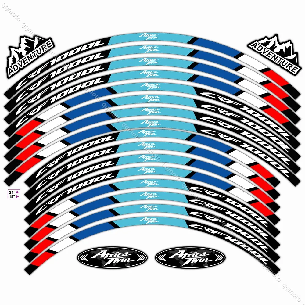 Reflective Motorcycle Accessories Wheel Sticker Inside of Hub Decals Rim Stripe Tape For CRF1000L Africa Twin crf 1000l