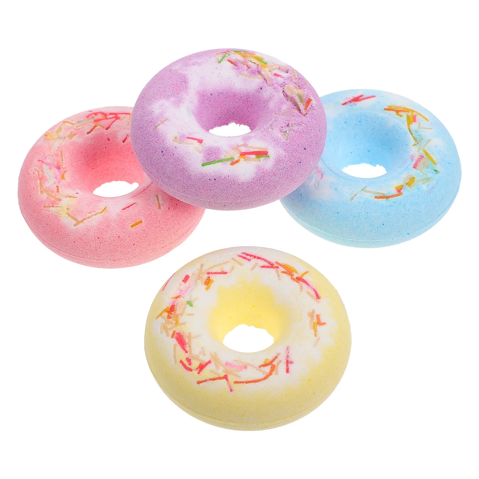 4Pcs Bath Salt Balls Cake Shape Softening Cuticle Bubble Relaxing Spa Shower Bombs Gift Set for Home Travel Hotel view 3