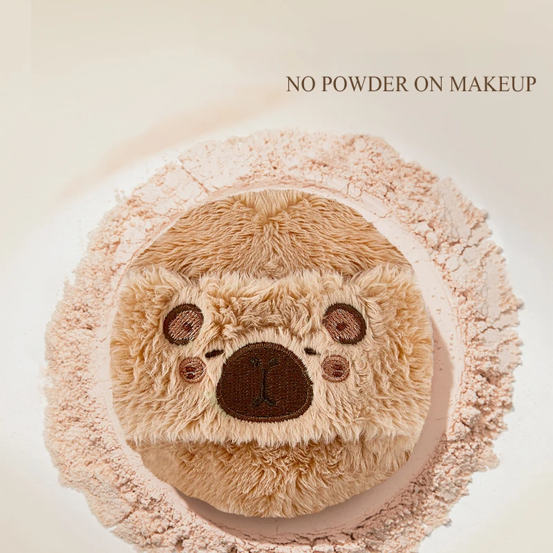 Life Girls-bufete de polvo de felpa suave y bonito para niñas, polvo suelto, maquillaje, flocado suave, cómodo, agradable para la piel, grueso, grande