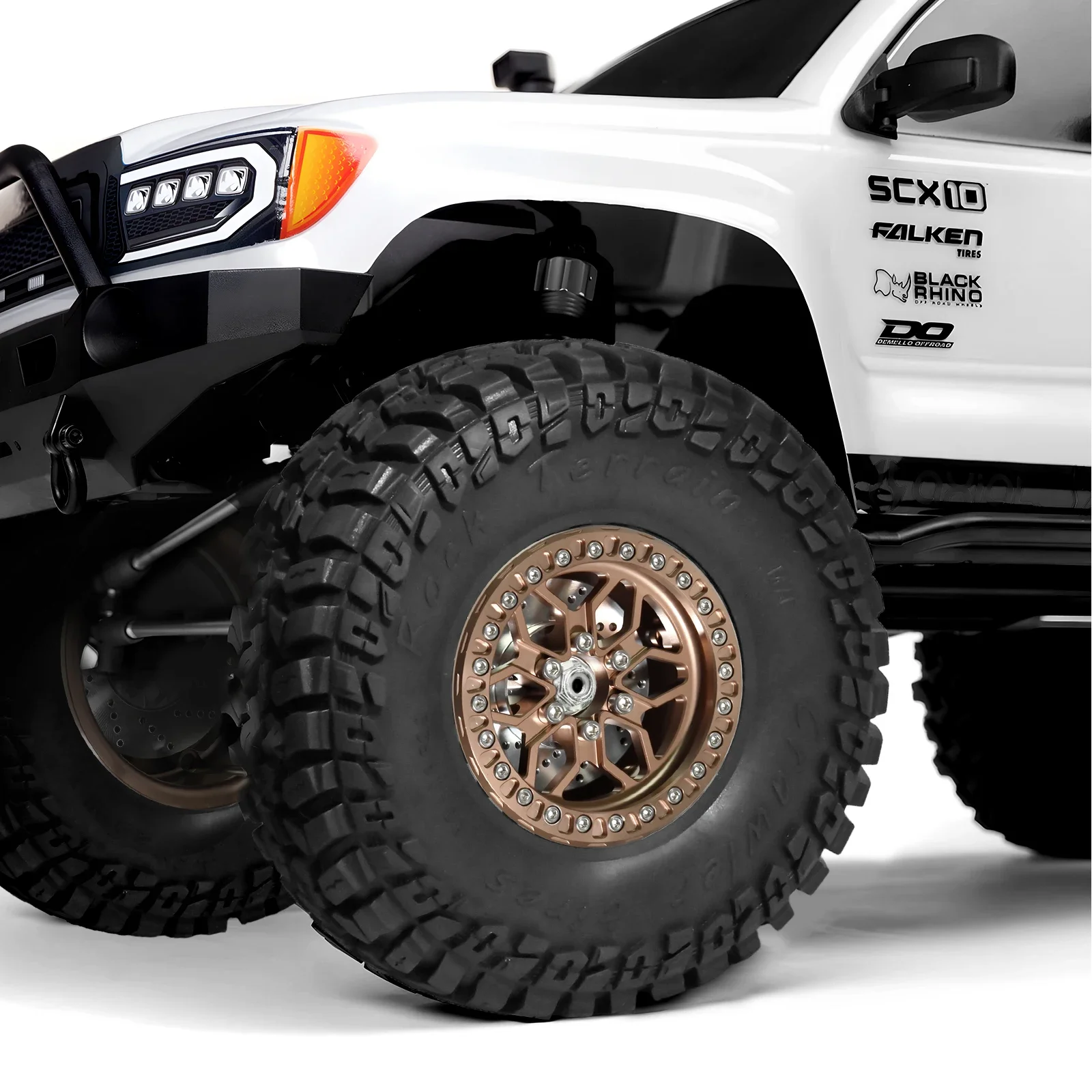 

4Pcs 2.2 Inch Metal Alloy Beadlock Wheel Hub Rim Rims Aluminum Alloy for TRX4 TRX6 Axial SCX10 III 1/10 RC Crawler