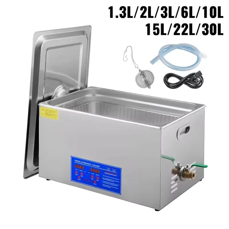 15L Ultrasonic Cleaner 300W 40kHz Professional Ultrasound Cleaning Machine with Timer & Heater for Gun Automotive Parts