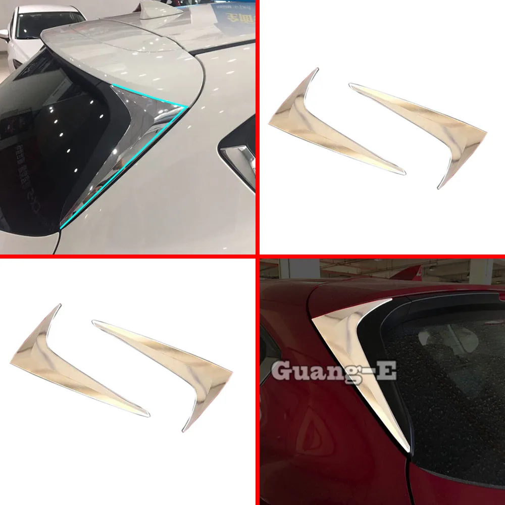 

Car Chrome Abs Rear Tail Spoiler Side Triangle Molding Window Bezel Trim Sticks For Mazda CX-5 CX5 2017 2018 2019 2020 2021 2022