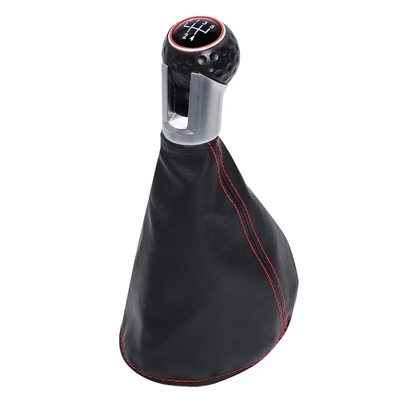 Suitable for Volkswagen 5th/6th gear shifters, handball gear shifters, red stitched dust covers, interior accessories