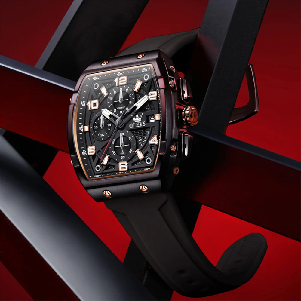 

OLEVS, оригинальные спортивные мужские часы с хронографом высокого качества, водонепроницаемые светящиеся часы с датой, роскошные мужские кварцевые часы Reloj Hombre