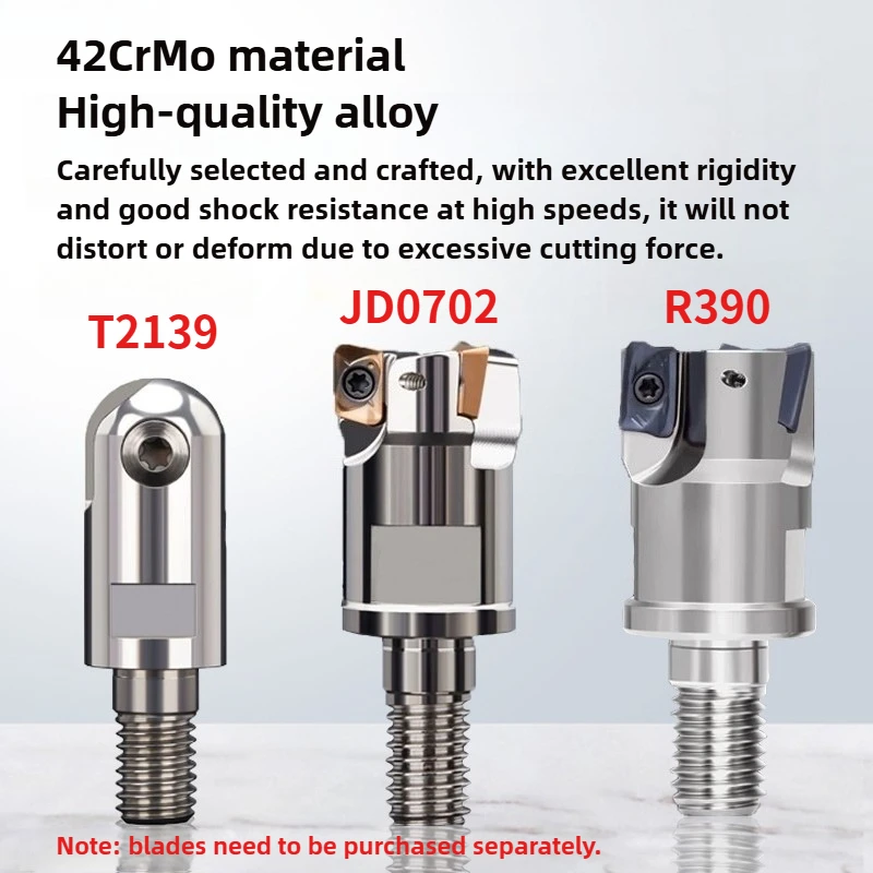 Locking Tooth Milling Cutter Head T2139 R390 JD0702 R8 M4 M5 M6 M8 M10 M12 M16 shank milling cutter thread tooth mill tool