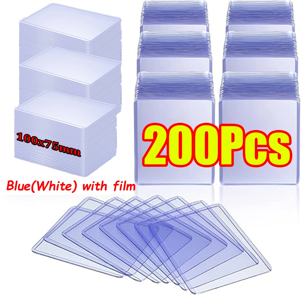 1-200 шт., 35PT, прозрачные рукава для карт, держатель для фотокарт Idol, рукава для хранения фотокарт, рукав для пленочных карт с защитной пленкой