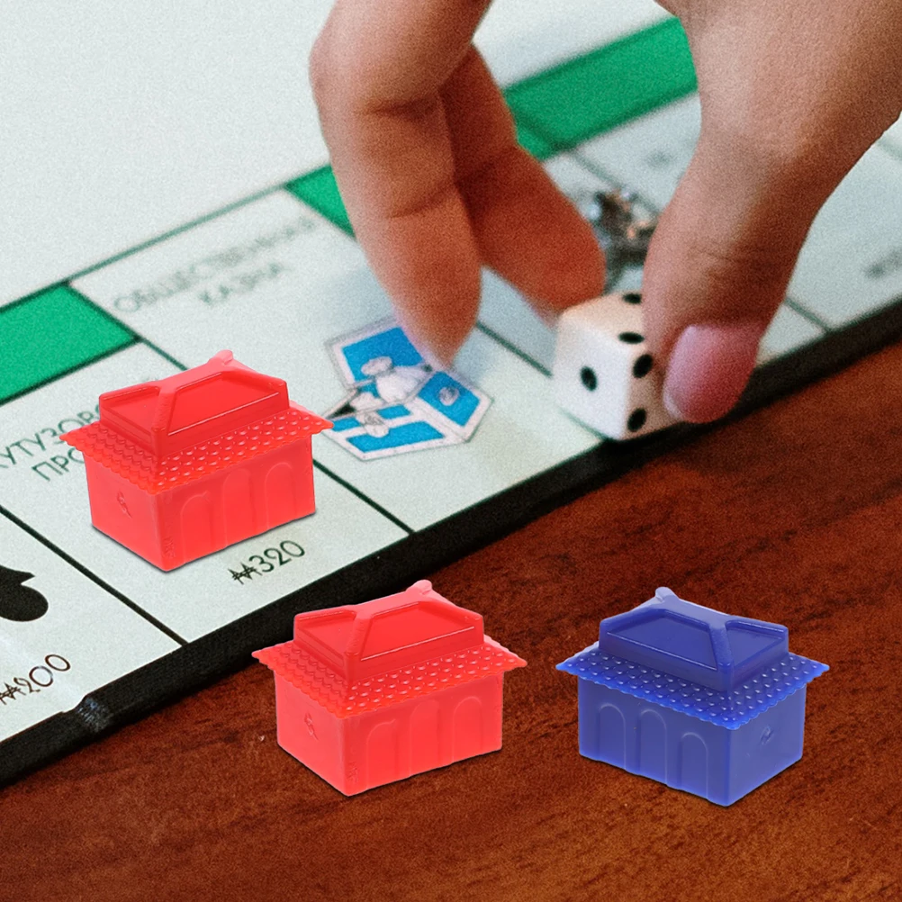 

120pcs Game Pieces Replacement Board Game House Pieces Plastic Mini House Tokens For Strategy Games Family Competition Decor