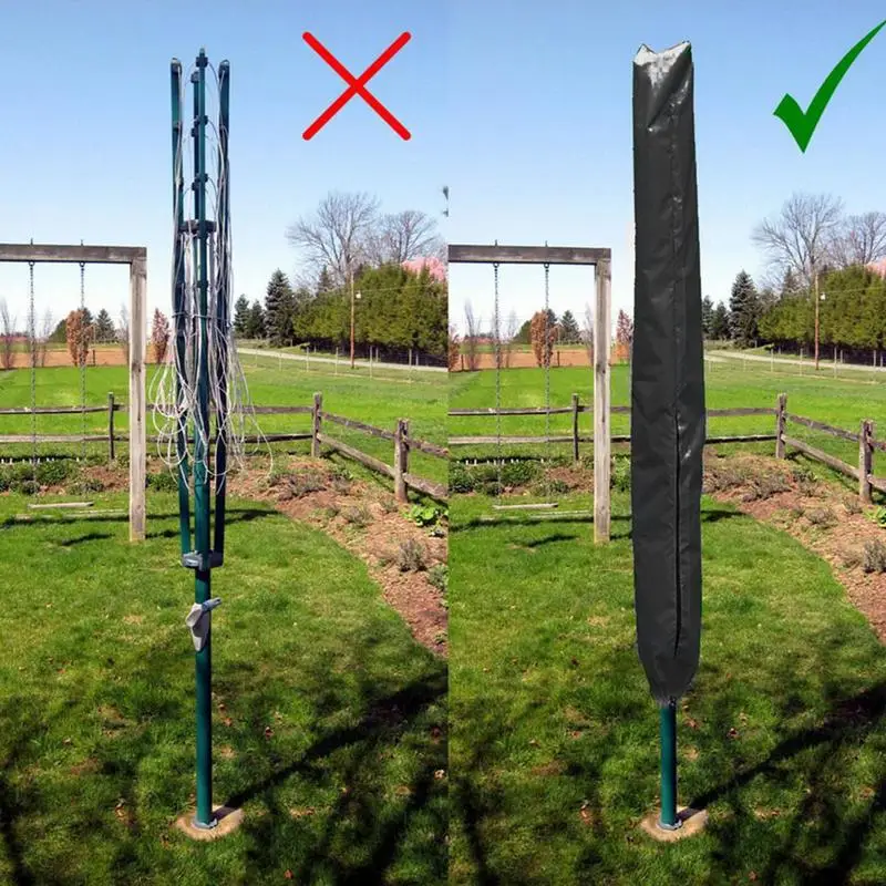 Roupas Secagem Rack Capa com Zíper, Exterior, Pátio, Guarda-chuva, Rotary, Impermeável, Dustproof, Exterior