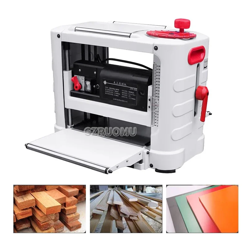 JTP-330 Woodworking Electric Planer Single Sided Woodworking Press Planing Machine Multifunctional Desktop Household Wood Planer