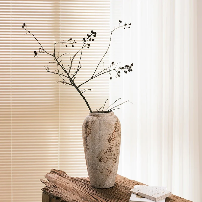 Vase Ornaments Living Room Flower Arrangement Ceramic Large Diameter Ceramic Flowerpot Hydroponic Flower Arrangement Ornaments