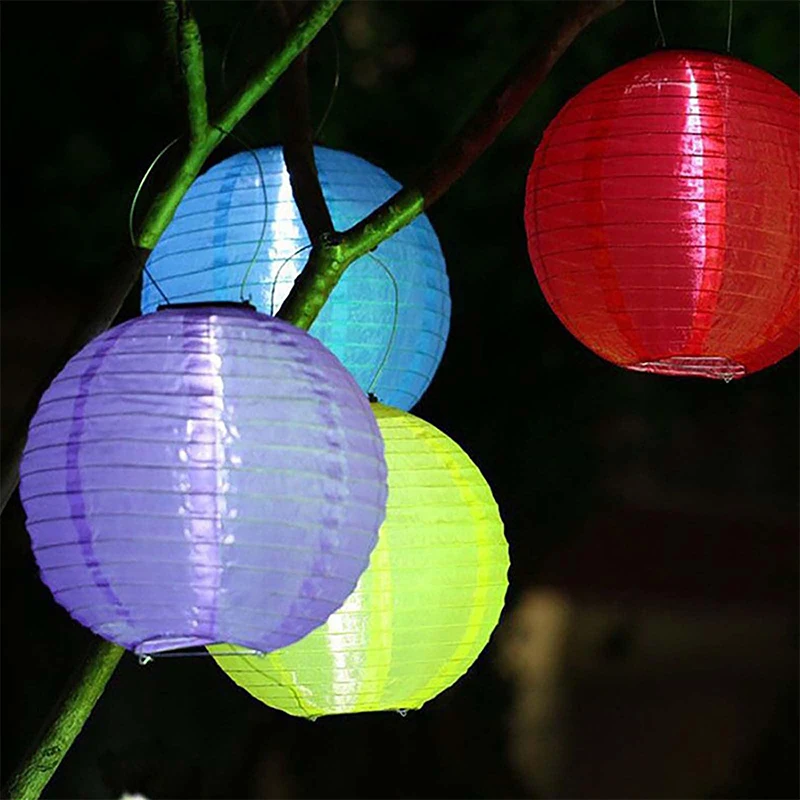 Lanterna de energia solar impermeável, luz de fadas, lâmpada ao ar livre para casamento, decoração de jardim, 12 ", 30cm