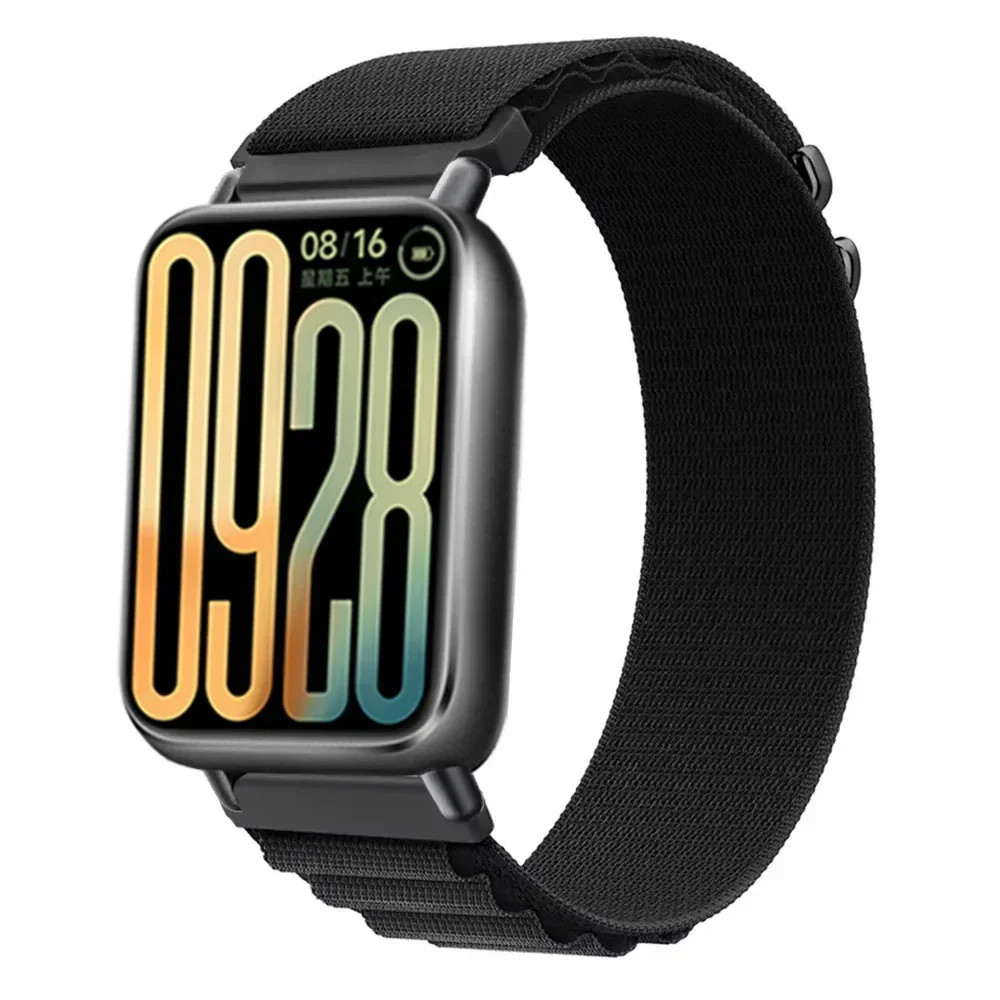 حزام رياضي من النايلون جبال الألب لساعة Xiaomi Mi Band 9 8 Pro مريح للتنفس سوار معصم Redmi Watch 4 5 Correa Accessories