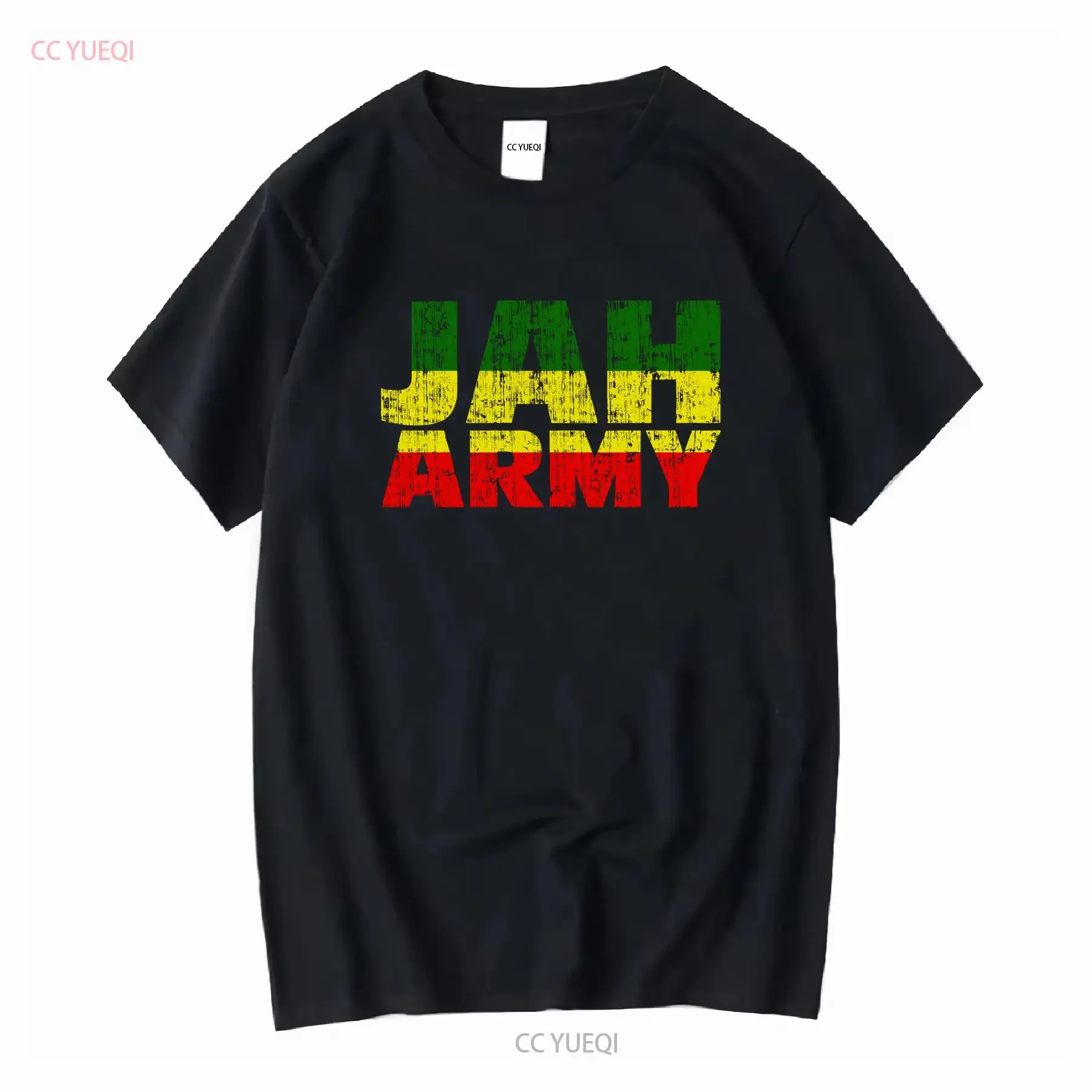 Jah Army T Shirt Rasta Rastafari Babylon Irie Ska Reggae Jamaica Africa Ethiopia vintage Washed streetwear Comfortable