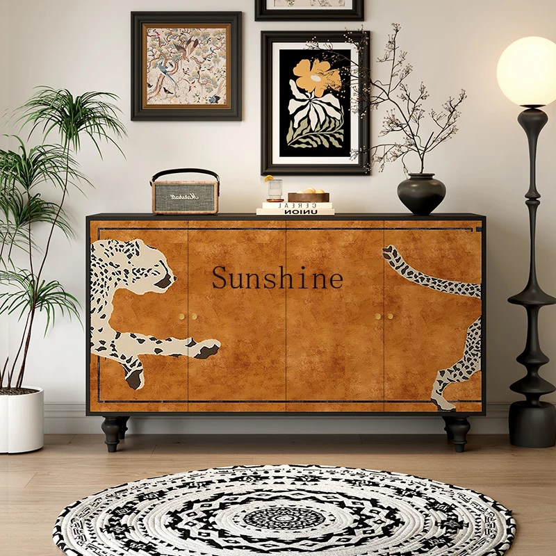 

French abstract art porch cabinet living room B & B storage locker