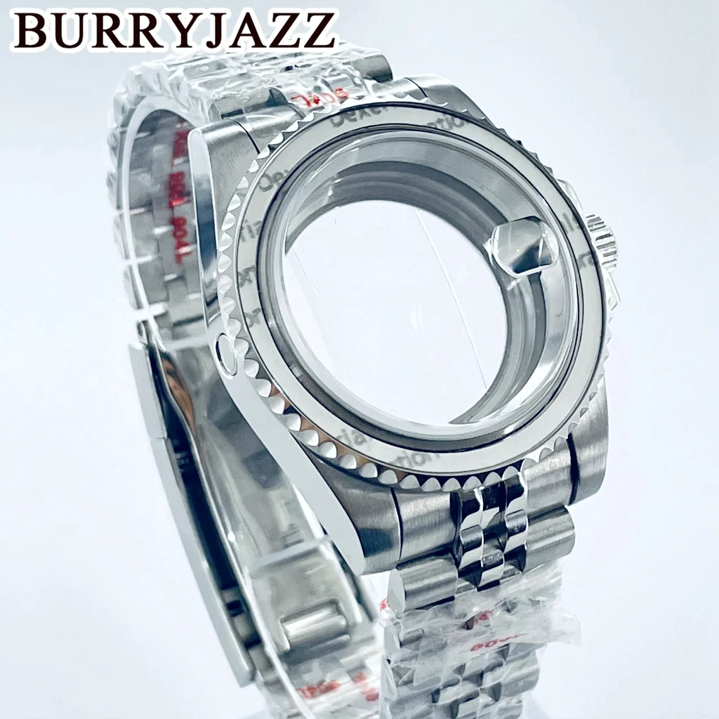 BURRYJAZZ 40mm NH35 NH36 NH34 NH38 NH70 NH72 ETA2824 PT5000 Watch Case Sapphire Crystal Stainless Steel Waterproof