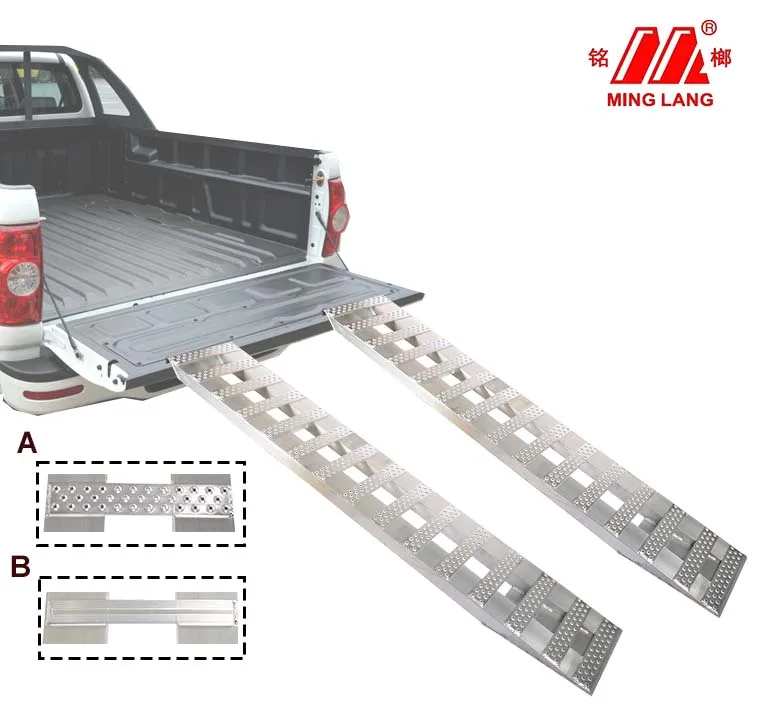 3.6t 2m Heavy Duty Ramp 8000lbs Aluminum Loading Ramp Portable Ramp For Truck With Non-slip Surface Factory Wholesale