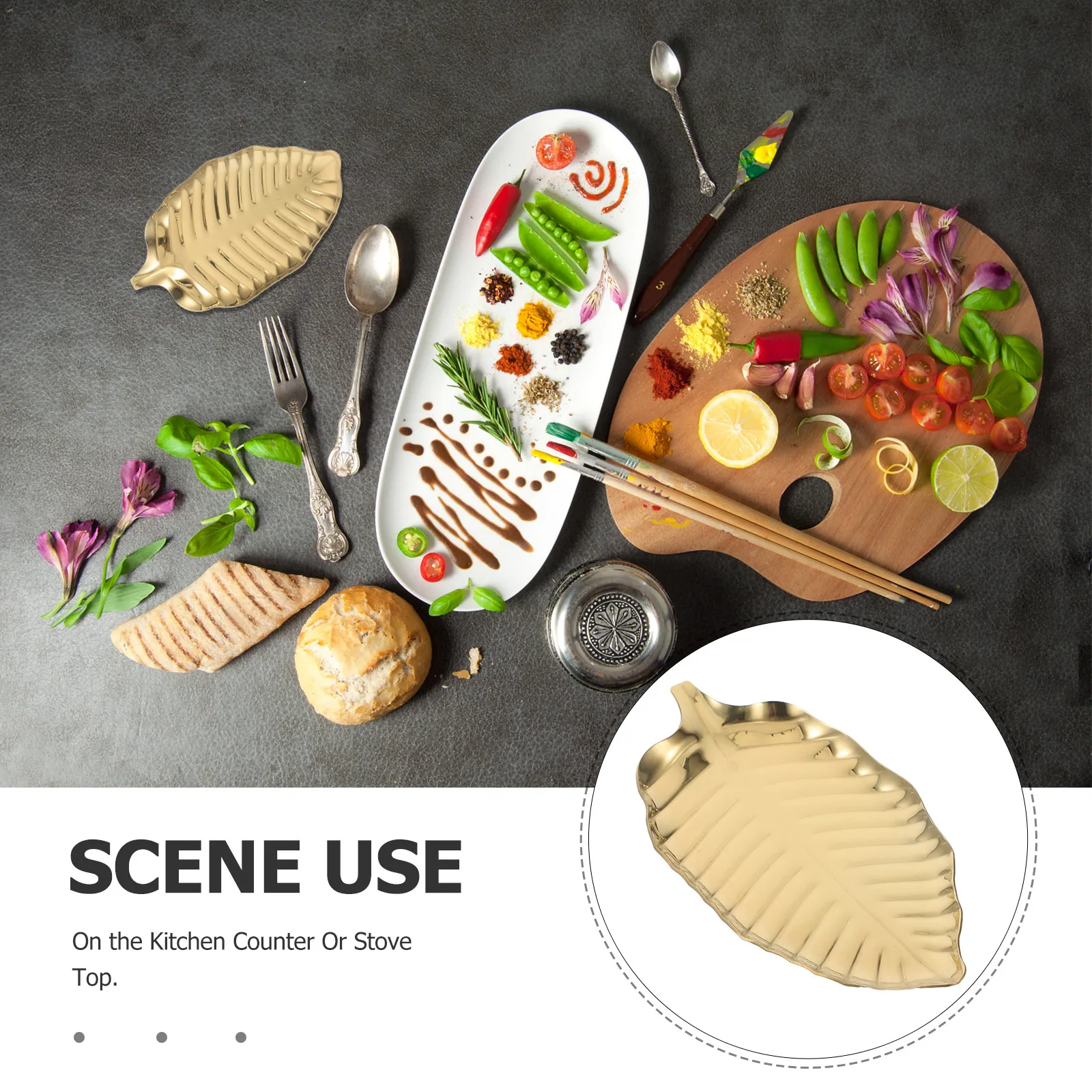 Stainless Steel Gold Leaf Spoo - Kitchen Baking Station recension och pris