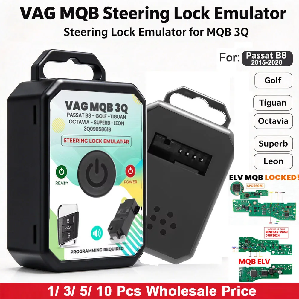 For VAG MQB 3Q Steering Lock Emulator With Lock Sound Part Number 3Q0905861B Simulator For VW Passat B8 Audi Skoda Octavia Seat