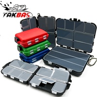 TAKBAS 1PC Small Fishing Tackle Box, Plastic Portable Organizer, Hooks Lure Baits Storage Box Containers For Storing Swivels Jig