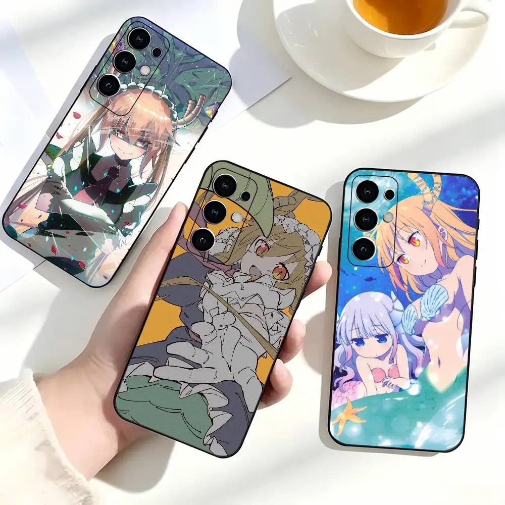 Dragon Maid Lovely Anime Cute Phone Case for Samsung Galaxy S23,S24,S25,S22,Ultra,S21,Plus,FE,Lite,Note,10,Black Cover