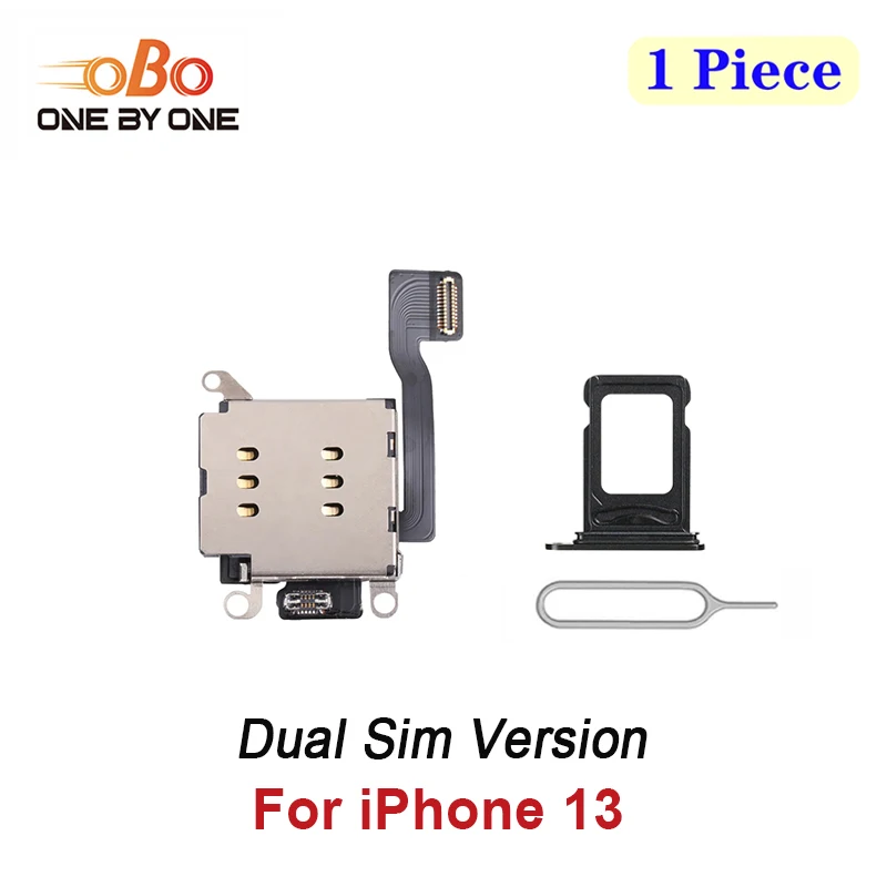 Dual SIM Card Reader Flex Cable For iPhone 13 Double SIM Card Tray Slot Holder Adapter Connector Repair Black White Green Blue
