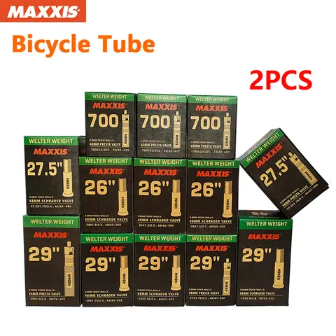 2PCS MAXXIS WELTER WEIGHT Bicycle Inner Tube 26/27.5/29 Inner Tube Of Mountain Bike Road Bike AV(SV) FV(PV) Origina Inner Tube
