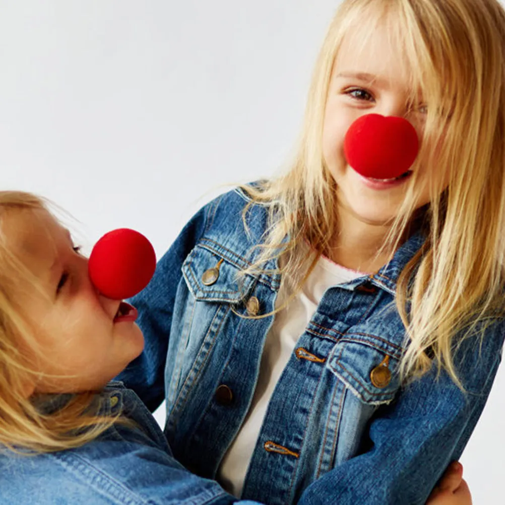 30Pcs Party Clown Nose Sponge Prop Cosplay Accessory Halloween Christmas Costume Ball Circus Carnival Dress Up Reusable Washable