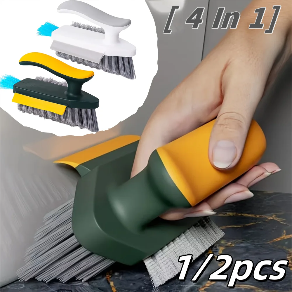 1/2 stücke 4 In 1 V-Form Wäscher Pinsel Für Küche Bad Fliesen Boden Lücke Fenster Nut Wand ecke Wc Pinsel Reinigung Werkzeuge