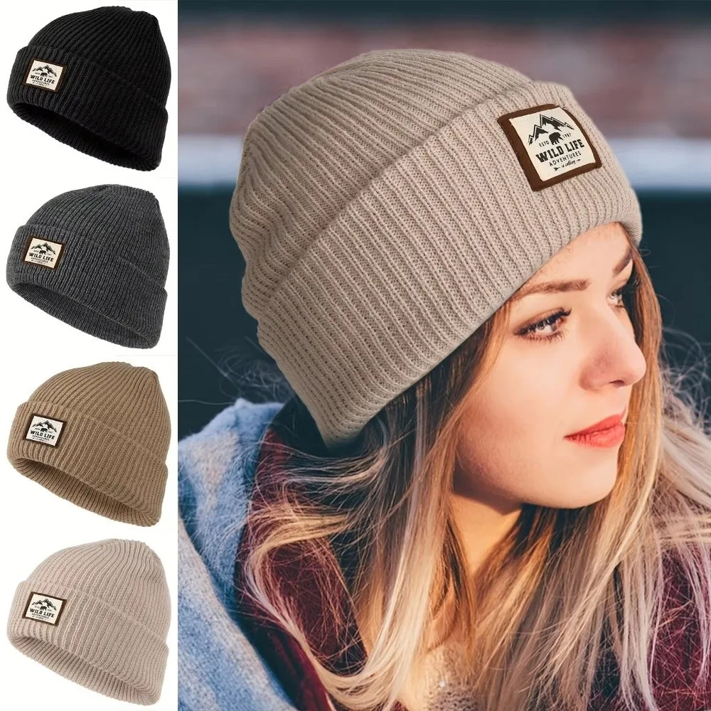 Fashion Warm Outdoor Fleece Sports Hat Windproof Ear Protection Winter Cap Knitted Thickened Camping Hiking Caps Fishing Cycling