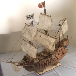 DIY1/85 Classical Wooden Sailboat Model Assembly Kit San Francisco (Classic) Model Kit