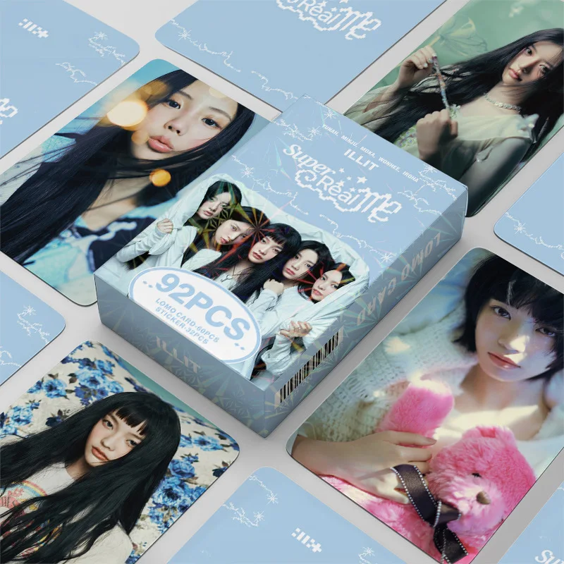 92A Girlgroup ILLIT Total Chain Neues Album BOMB Doppelseitige Promi-Fotokarten-Aufkleber Lomo-Karte – Detail 26