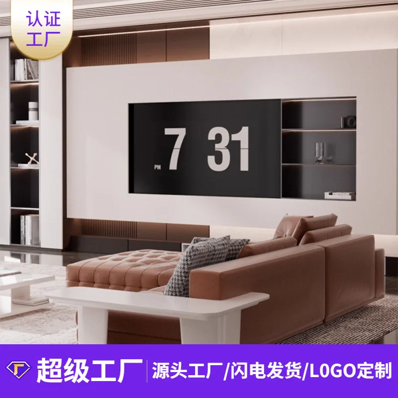 Ou Shumei Cross-border Supply Stainless Steel TV Background Wall Embedded Decorative Cabinet Living Room Storage Wall Shelf