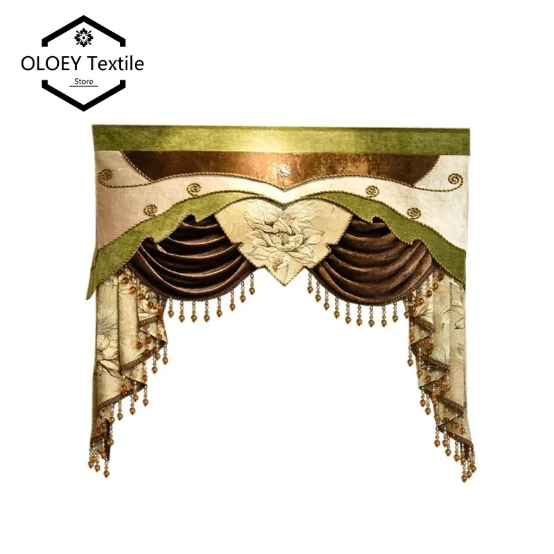

24-Style Luxury Custom Valance for Curtain Tops Decorative Window Treatment – Does Not Include Curtains or Tulle Custom Order