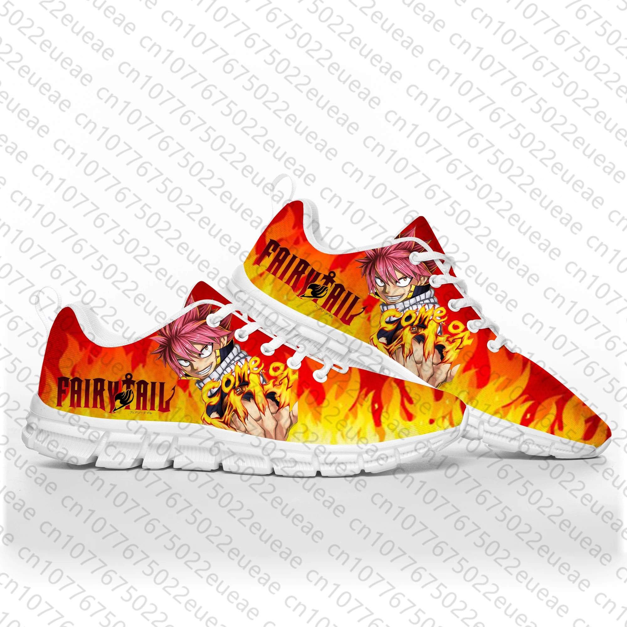 Natsu Dragneel Anime Calçados Esportivos para Homens e Mulheres, Casual Custom Sneakers para Crianças e Adolescentes, Anime Fairy Tail de alta qualidade