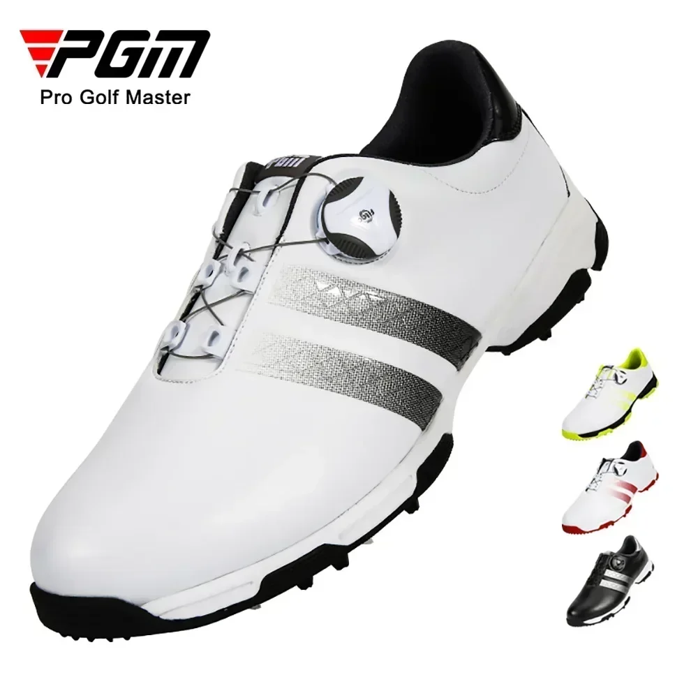 PGM Golf Shoes High Quality Men's Waterproof Breathable Golf Shoes Male Rotating Shoelaces Sports Sneakers Non-slip