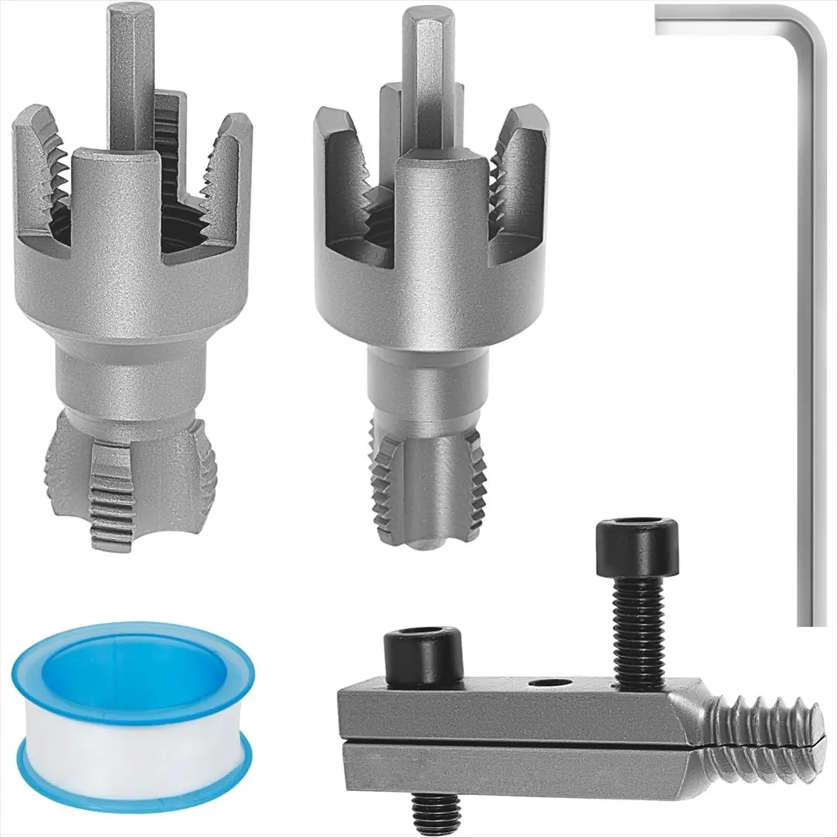 Best of 2026 Integrated Internal & External Pipe Threading Tool, Pipe Thread Cutting Tool, for Electric Drill (1/2&3/4inch)